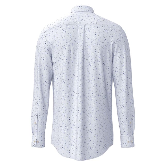 Fynch Hatton - Lange mouw overhemd - Mannen - L - Licht blauw - Katoen - 1602-8230