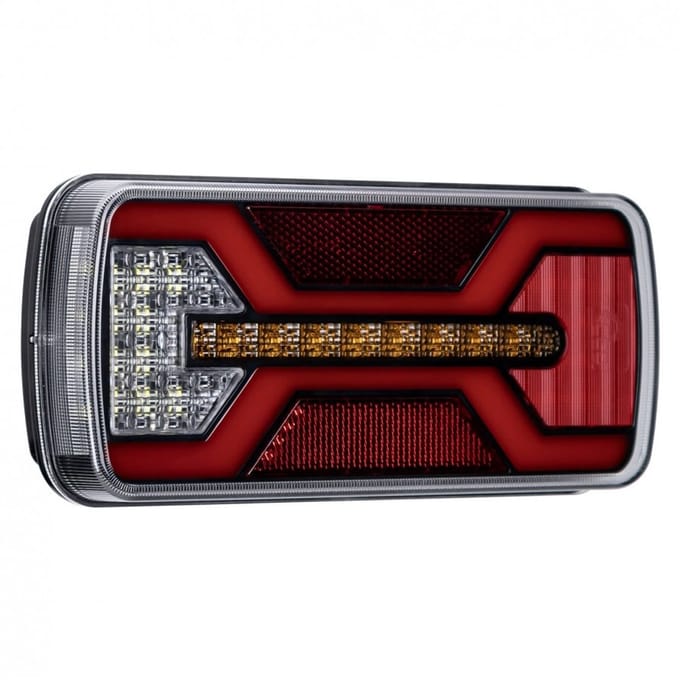 LED Achterlicht X-SPIDER 24cm kabel met achteruitrijlamp