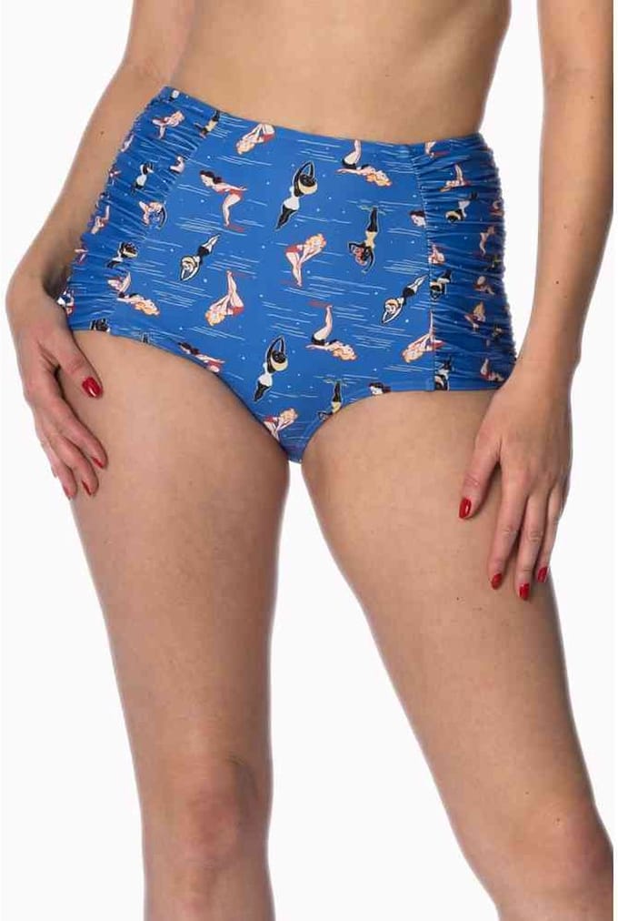 Dancing Days - DIVE IN BUILT UP Bikinibroekje - M - Blauw