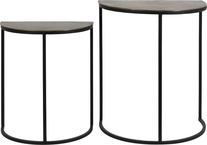 Light & Living Bijzettafel Peto - Brons - Set - Industrieel