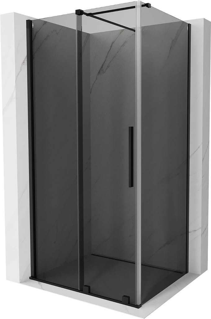 Mexen Velar schuifbare douchecabine 120 x 70 , grafiet, zwart - 871-120-070-41-70