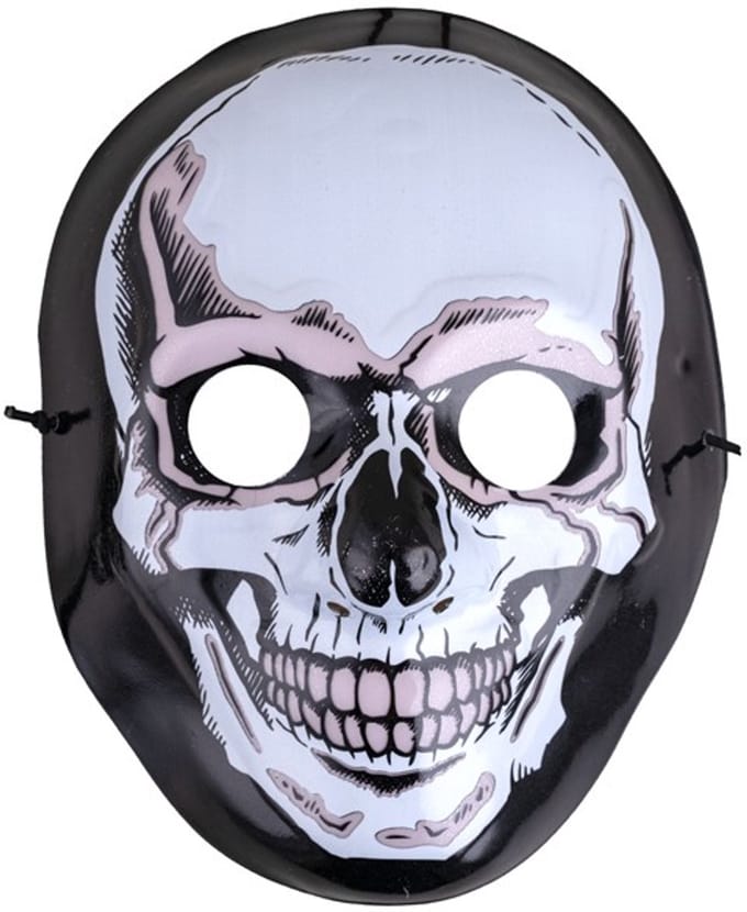Masker Skull met Blauw LED-licht PVC