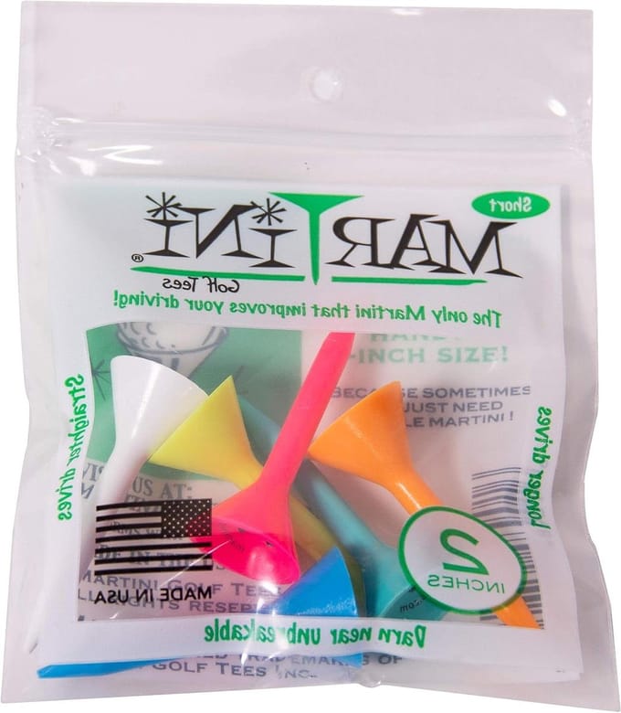 Golf Tees - Tee Houder - Golfen - Martini Design - 5 cm - Assorti