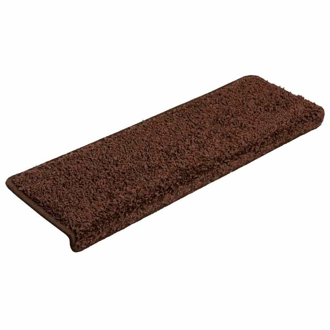 vidaXL - Trapmatten - 30 - st - 65x21x4 - cm - Bruin - Rechthoekige - Rand