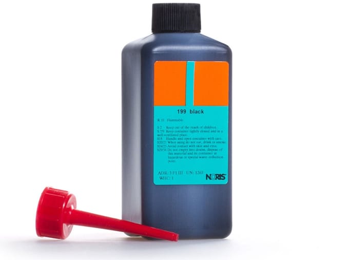 Sneldrogend Stempelinkt | Zwart | Noris #199 | 250ml