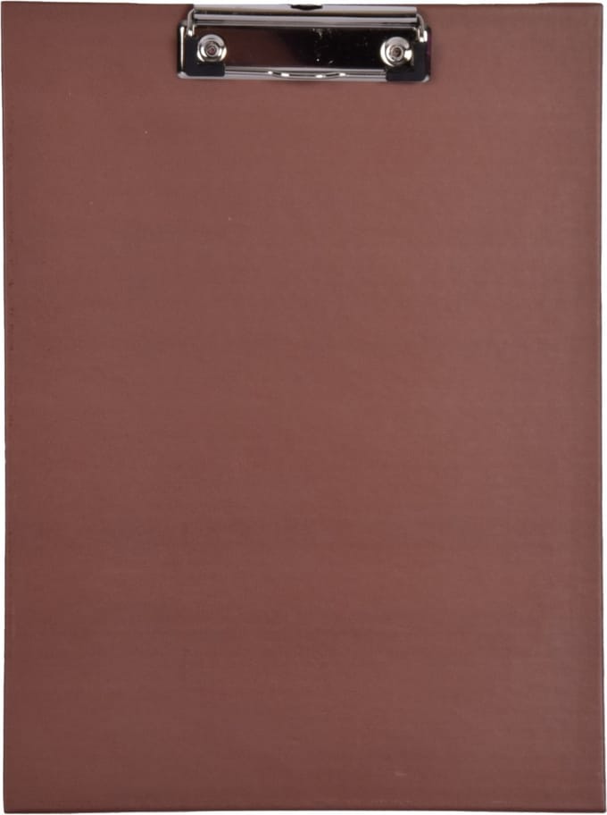 Klembord A4 met Omslag en Haakje - Bruin Klembord 32x23.5