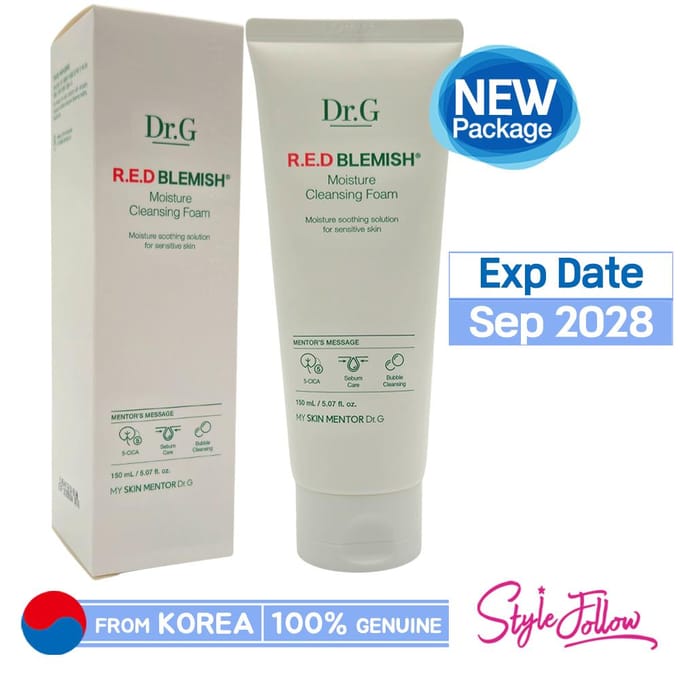 [Dr.G] RED Blemish Clear Moisture Reinigingsschuim 150ml 1pc (150ml) white