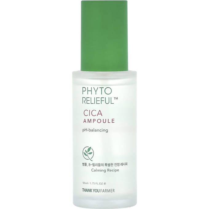 Thank You Farmer, Phyto Relieful, Ampoule Cica, 1,75 fl oz (50 ml) white