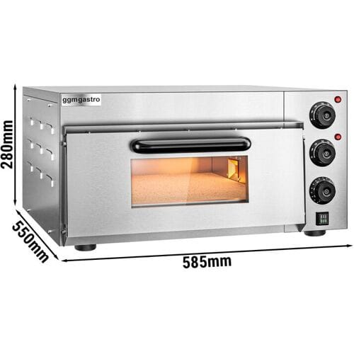 GGM Gastro Elektro Mini Pizzaofen - 4x 20cm - Manuell Zilver