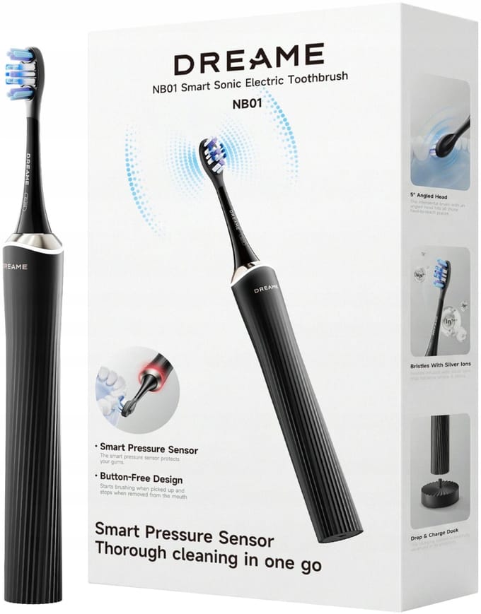 Sonische Elektrische Tandenborstel Dreame Nb01 Druksensor LED 6 Opzetborstels