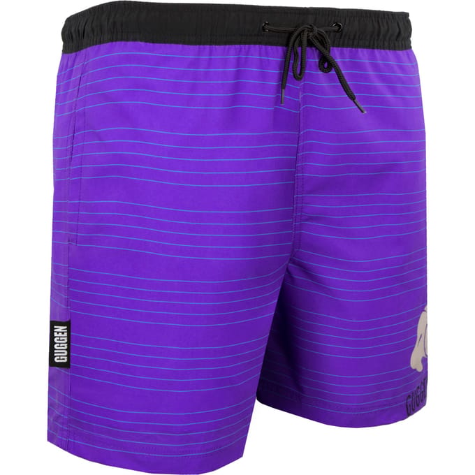 Zwemshort voor Heren met Patroonstrepen Paars