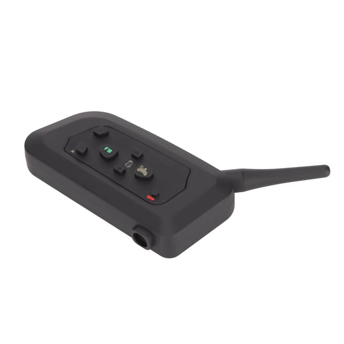 Bluetooth-helmheadset IP65 waterdicht FM-radio met een spreekbereik van 1000 meter Motorintercomhoofdtelefoon black
