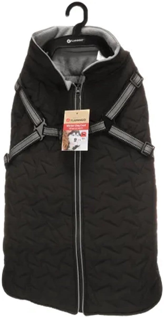 Flamingo Hondenjas Duker zwart winterjas 35cm
