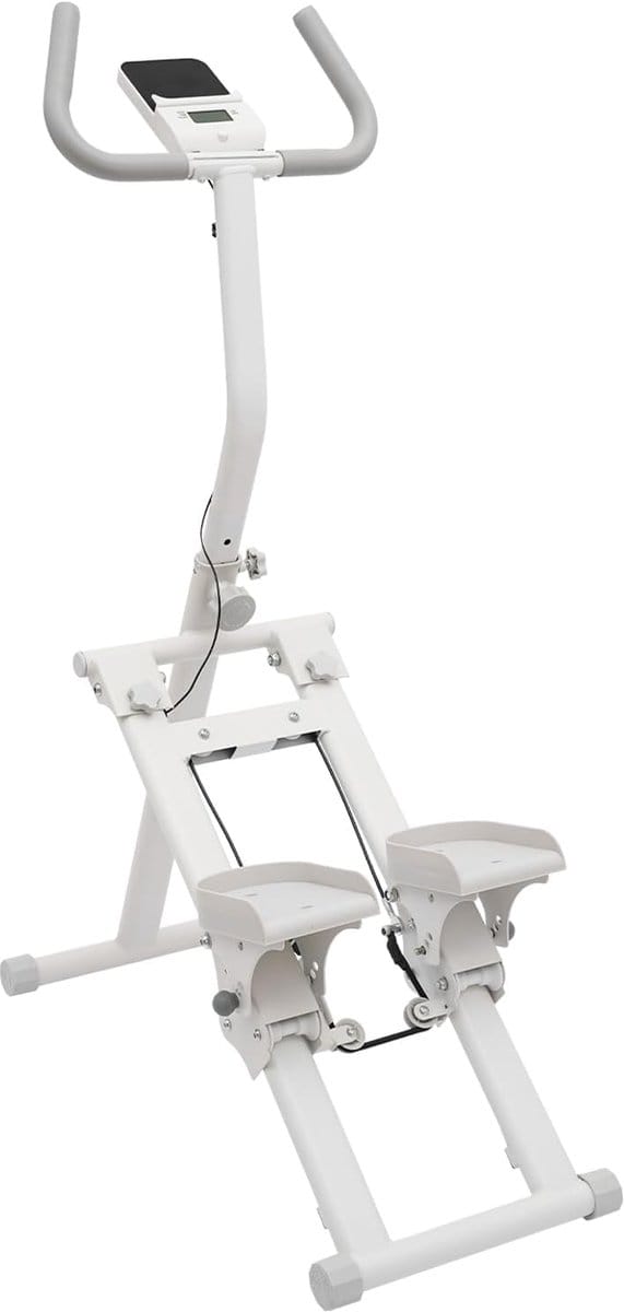 Stap Trainer - Hometrainer - Cardio Training - Opvouwbaar & Verstelbaar - 120 kg Capaciteit - Wit