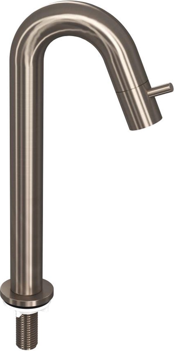 INK staande fonteinkraan gebogen 29 cm, mat rosé goud