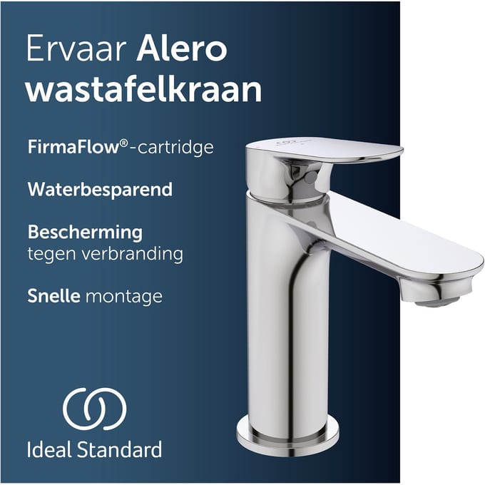 Ideal Standard Alero wastafelkraan, uitloophoogte 100 mm – Chroom