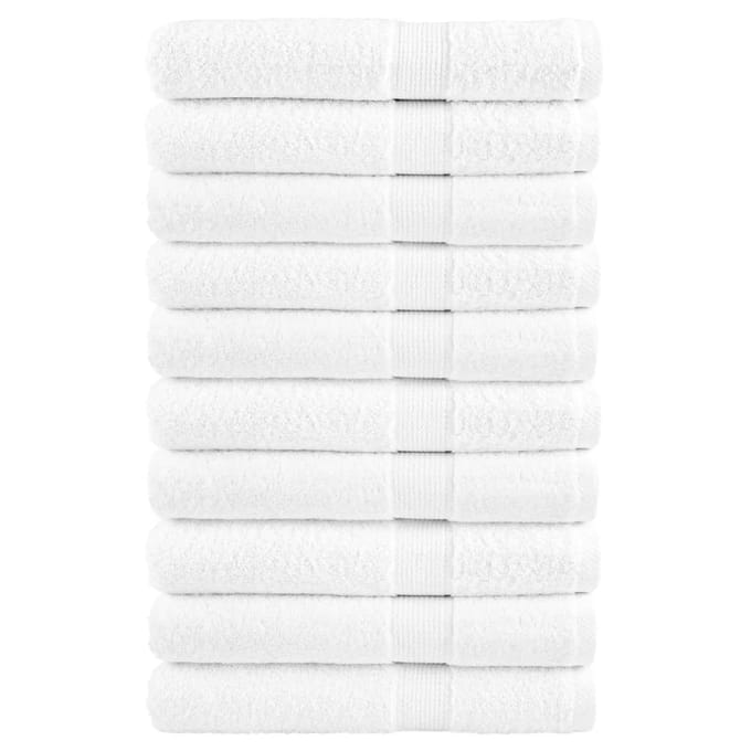 vidaXL - Handdoeken - SOLUND - 10 - st - 600 - g/m² - 100x200 - cm - wit