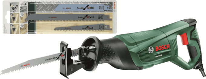 Bosch PSA 700 E Reciprozaag - op snoer - 710 W - Met 3 zaagbladen
