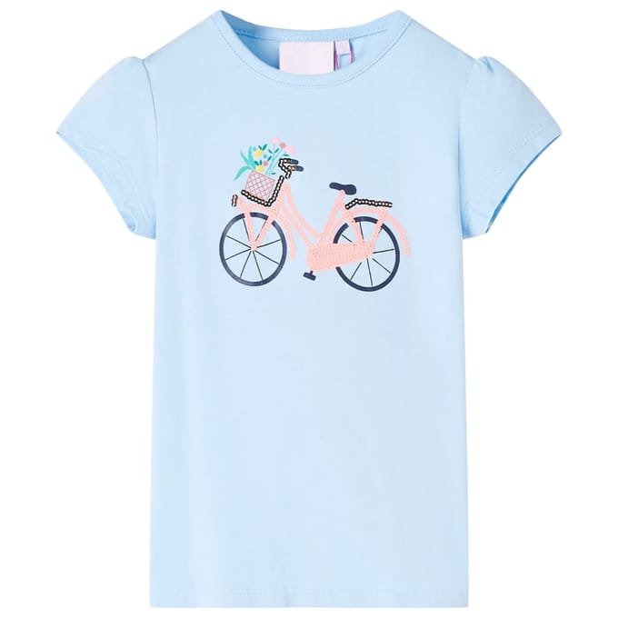 vidaXL Kindershirt 128 lichtblauw