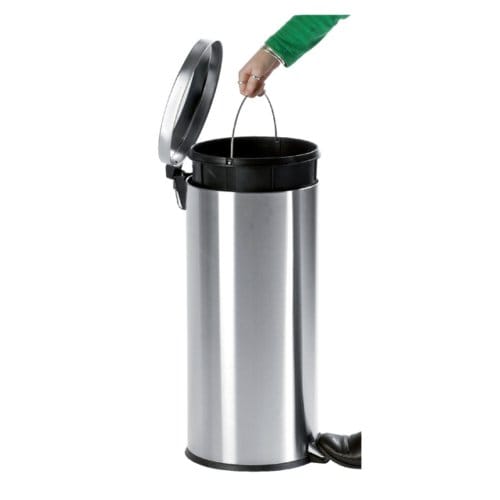 V-Part - Pedaalemmer 30 liter - Stainless steel - mat RVS - Prullenbak
