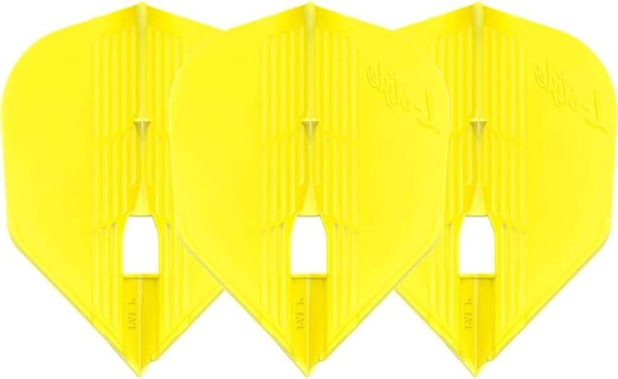 Dart Flights - Vols Kami - Darts Spelen - 90 Graden Vorm - Small Standard - Geel
