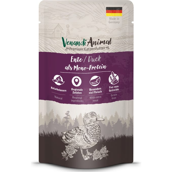 Voordeelpakket Venandi Animal Monoproteïne 12 x 125 g - Eend