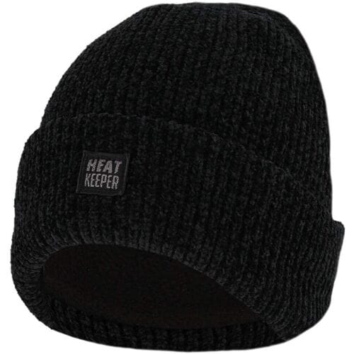 Heatkeeper Dames Thermo Muts Chenille Zwart