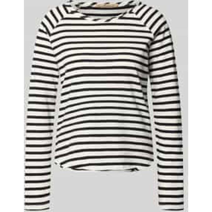 Longsleeve met ronde hals en gerolde zoom