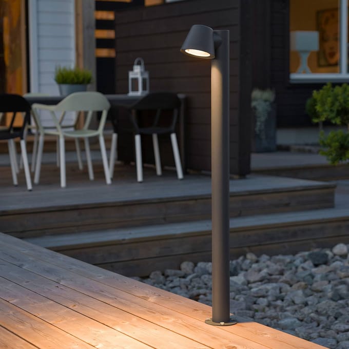 Konstsmide Tuinlamp Trieste van aluminium, antraciet