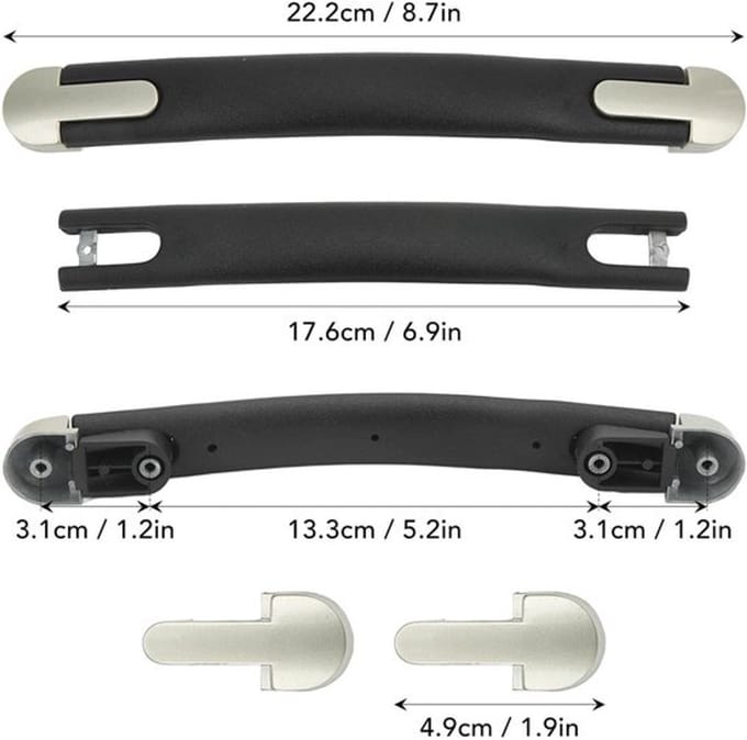SPHProducts - Koffervervangingsgreep - Plastic Bagagehandvat - Lange