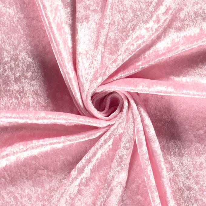 Velour de Panne Uni – Roze – Glimmend & Zacht – 165 g/m² – 147 cm Breed – Per Meter