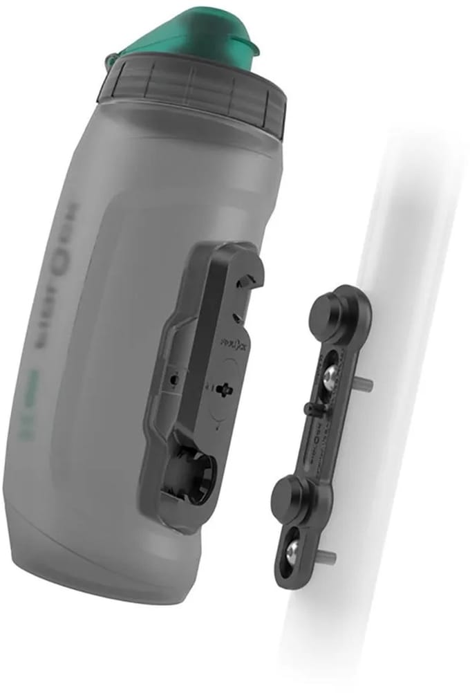 Fidlock Twist Antibacterial 590 Ml Waterfles Transparant + Bike Base