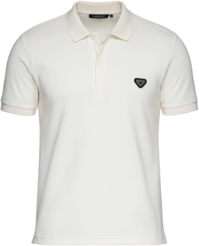OMBRE Polo - Regular Fit - Katoen - Korte Mouw Wit S