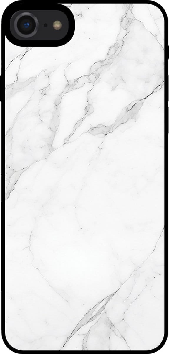 Smartphonica Telefoonhoesje voor iPhone 7/8 met marmer opdruk - TPU backcover case marble design - Wit geschikt voor Apple iPhone 7;Apple iPhone 8