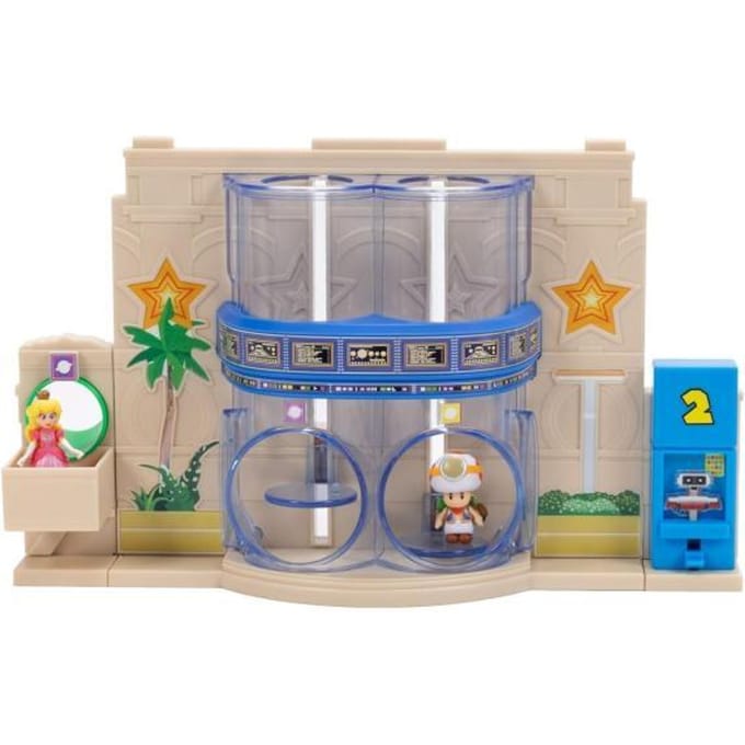 Super Mario Galaxy Film – Gateway Galaxy Diorama Set met 3,8 cm Princess Peach en exclusieve Captain Toad-figuur