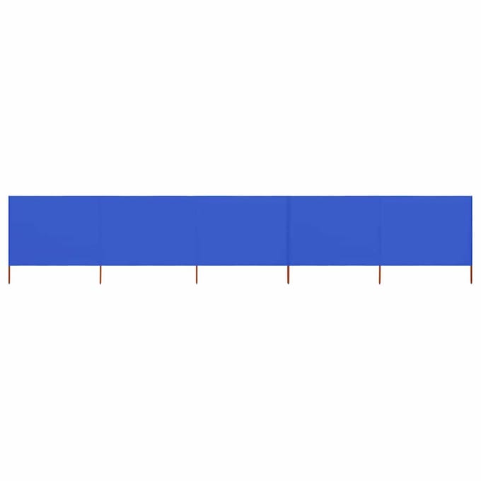 vidaXL - Windscherm - 5-panelen - 600x160 - cm - stof - azuurblauw