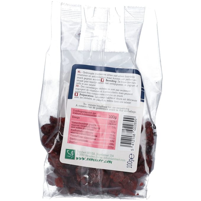 Damhert Biofood Cranberries BIO - 100 gr