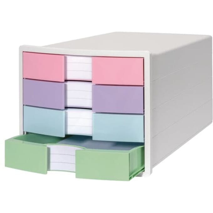 HAN ladekast - Impuls - met 4 gesloten laden - wit/pastel - HA-1012-129