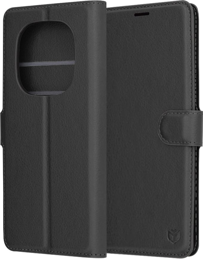 Hoesje geschikt voor Xiaomi Redmi Note 14 Pro 5G/14 Pro Plus / Xiaomi Poco X7 - Techsuit Leather Folio Book Wallet Case - Zwart