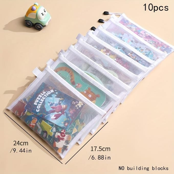 10pcs Sacs de rangement pour jouets, sacs de rangement pour documents, sacs de rangement pour papeterie, sacs de rangement ménagers multifonctionnels