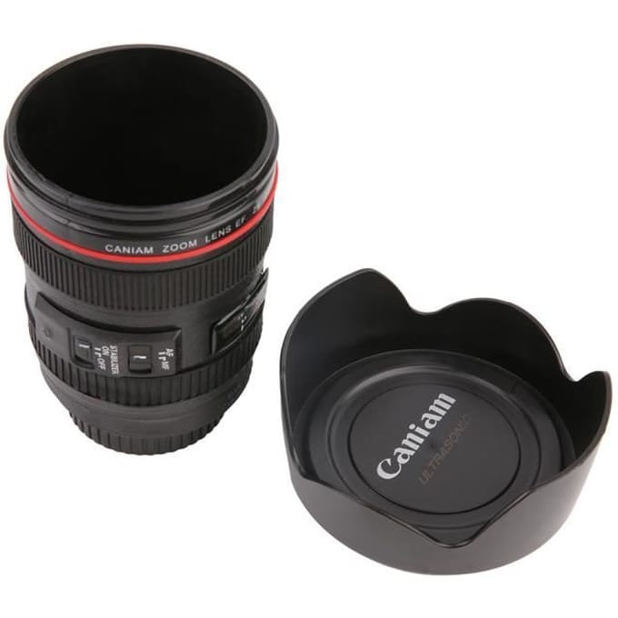 Tasse lentille de caméra de forme à double paroi