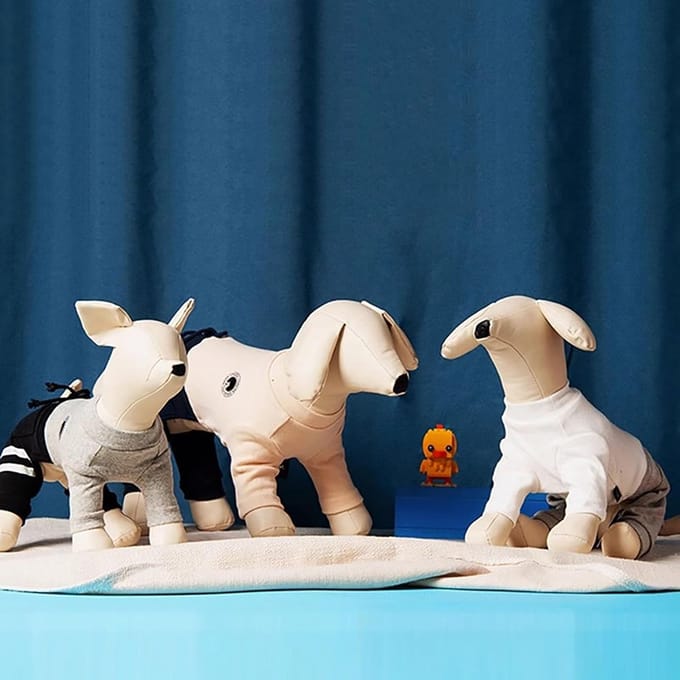 Hondenpop - Kleding display - Kleding presenteren - Duurzaam PU leer - Klein - Zwart