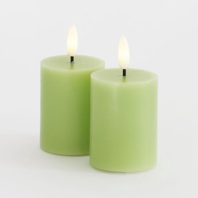 Sirius - Sirius Sille Mini LED kaars 2st Ø5xH6.5cm - Spring green - groen
