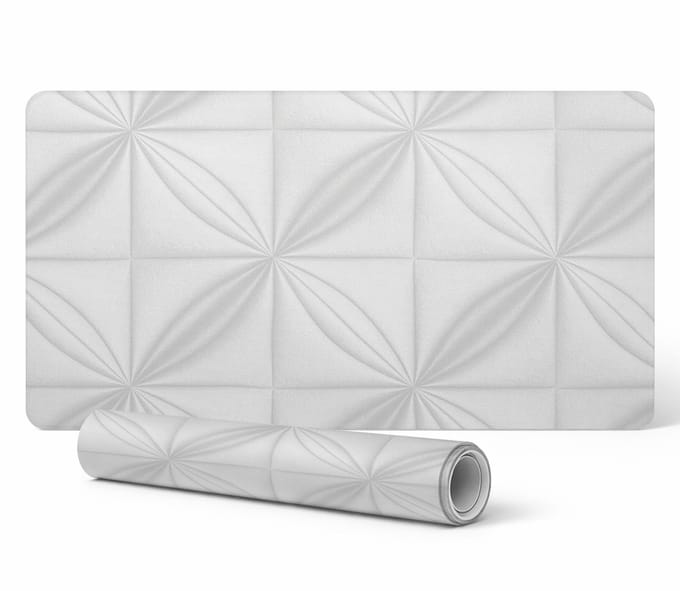 Vinyl bureauonderlegger met stijlvolle geometrische reliëfprint 100x50 cm