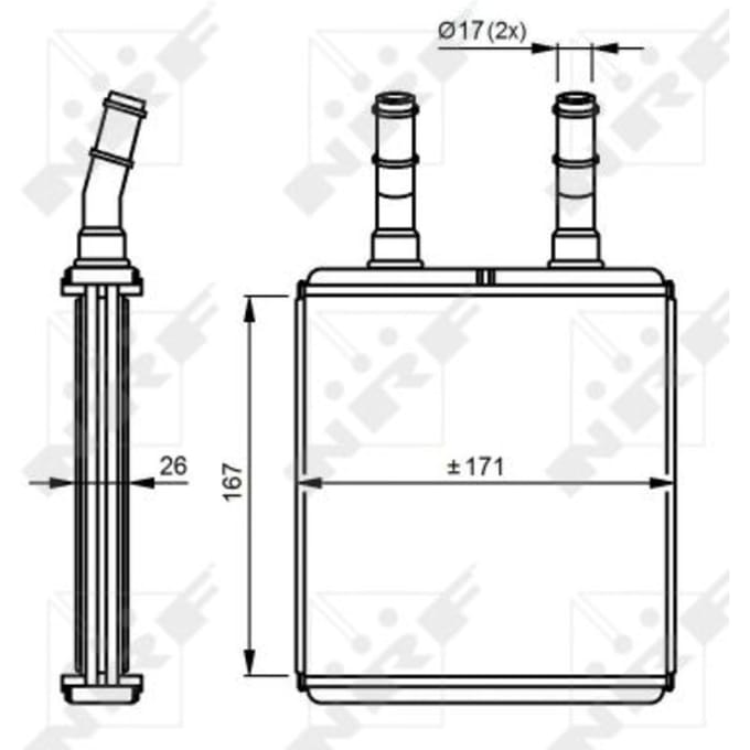 Warmtewisselaar, interieur verwarming NRF 54291