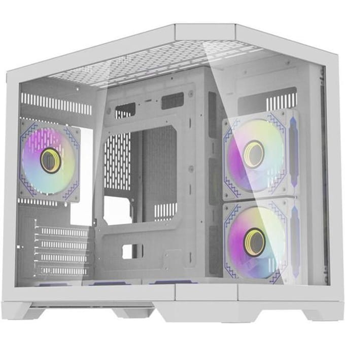 Darkflash FT418 computer case + 6 aRGB fans (white) - Case - Minitower - Wit