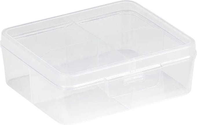Sunware Q-Line Assortimentsdoos 14,6 x 13 x 5,3 cm transparant - 4 vakjes set á 4 stuks