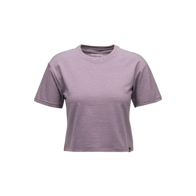 Korte gestreepte t-shirt voor dames Black Diamond