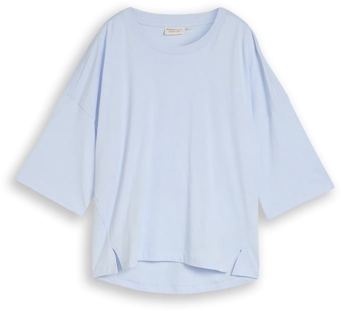 Tom Tailor Denim - Boxy fit T-shirt van katoen - Maat L - mountain sky blue