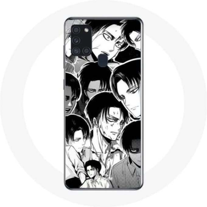 Coque Samsung Galaxy A21S Attaque des Titans Manga Levi Ackerman